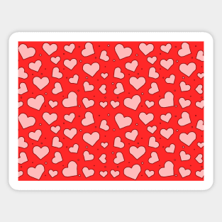 Hearts Seamless Pattern Sticker